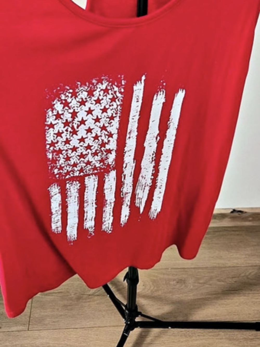 Red American Flag Graphic Tank Top Size XL